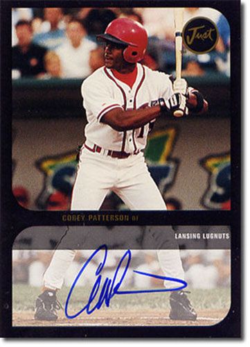 1999 Corey Patterson Autograph Rookie BLACK Auto RC #/