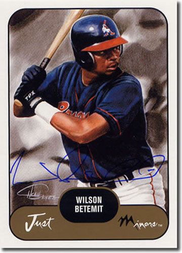 2002 Wilson Betemit Rookie WHITE Short-Print Auto RC Mint #/50