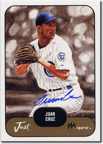 2002 Juan Cruz Rookie WHITE Short-Print Auto RC Mint #/200