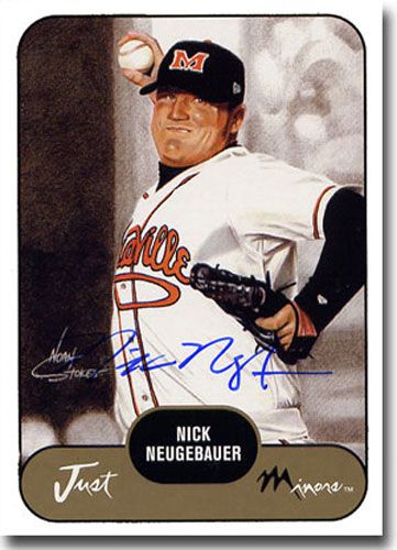 2002 Nick Neugebauer Rookie WHITE Short-Print Auto RC Mint #/50