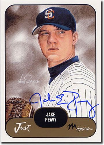 2002 Jake Peavy Rookie WHITE Short-Print Auto RC Mint