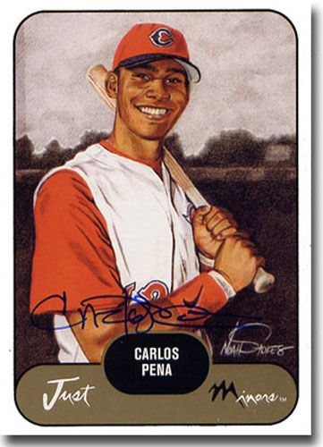 2002 Carlos Pena Rookie WHITE Short-Print Auto RC Mint #/50