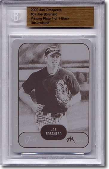 2002 Joe Borchard Rookie Printing Press Plate BGS RC 1/1