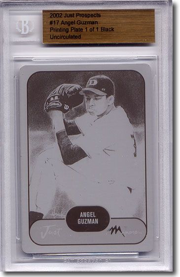 2002 Angel Guzman Rookie Printing Press Plate BGS RC 1/1