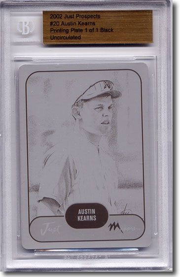 2002 Austin Kearns Rookie Printing Press Plate BGS RC 1/1