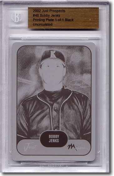 2002 Bobby Jenks Rookie Printing Press Plate BGS RC 1/1