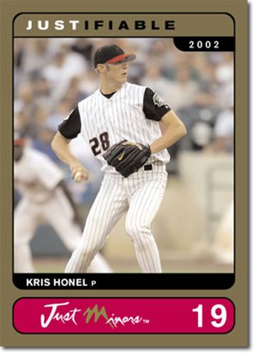 2002 Rare Insert Kris Honel GOLD Rookie RC #/1000