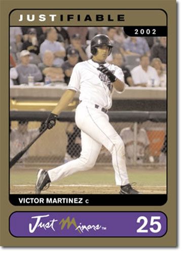 2002 Rare Insert VICTOR MARTINEZ GOLD Rookie RC TIGERS #/1000