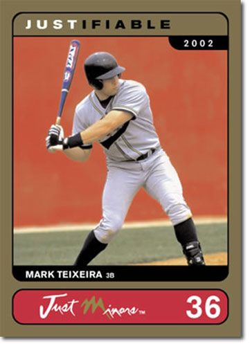 2002 Rare Insert MARK TEIXEIRA GOLD Rookie RC YANKEES #/1000
