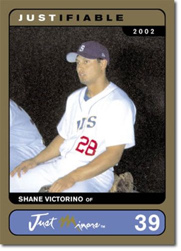 2002 Rare Insert Shane Victorino GOLD Rookie RC DODGERS #/1000