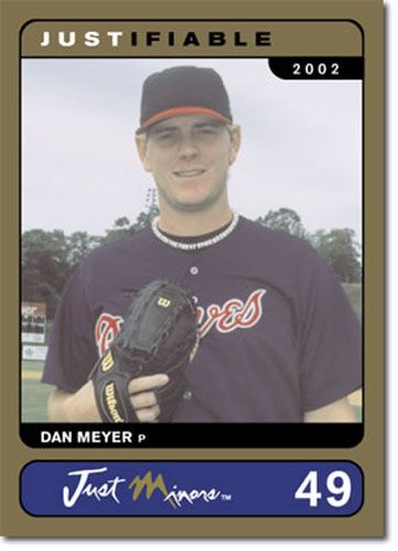 2002 Rare Insert Dan Meyer GOLD Rookie RC #/1000