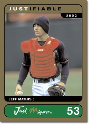 2002 Rare Insert Jeff Mathis GOLD Rookie RC #/1000