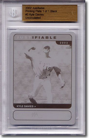 2002 Kyle Davies Rookie Printing Press Plate BGS RC 1/1