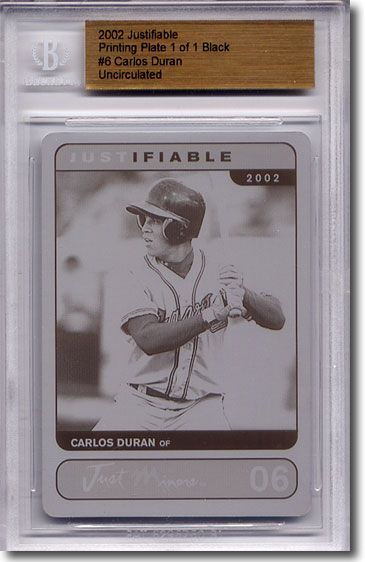 2002 Carlos Duran Rookie Printing Press Plate BGS RC 1/1
