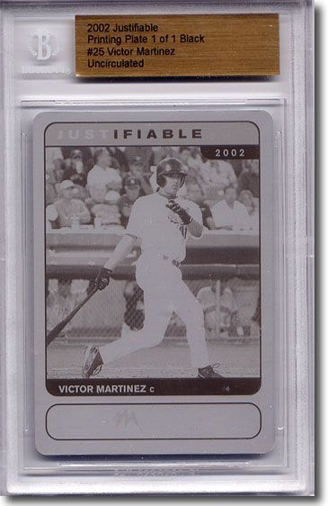 2002 VICTOR MARTINEZ Rookie Printing Press Plate BGS RC TIGERS 1/1