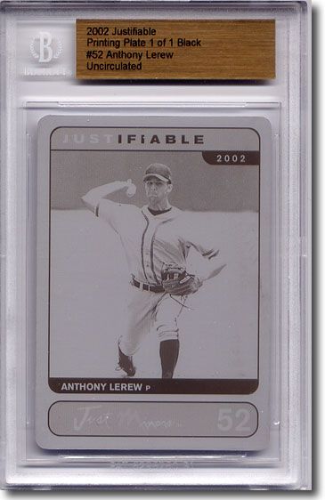 2002 Anthony Lerew Rookie Printing Press Plate BGS RC 1/1