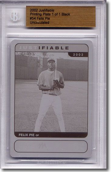2002 Felix Pie Rookie Printing Press Plate BGS RC 1/1