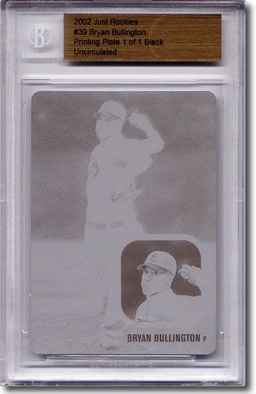 2002 Bryan Bullington Rookie Press Plate RC BGS 1/1