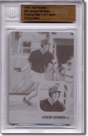 2002 Jeremy Hermida Rookie Press Plate RC BGS 1/1