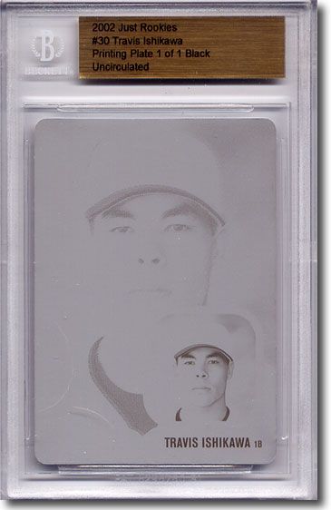 2002 Travis Ishikawa Rookie Press Plate RC BGS 1/1