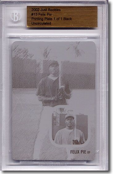 2002 Felix Pie Rookie Press Plate RC BGS 1/1