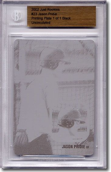 2002 Jason Pridie Rookie Press Plate RC BGS 1/1