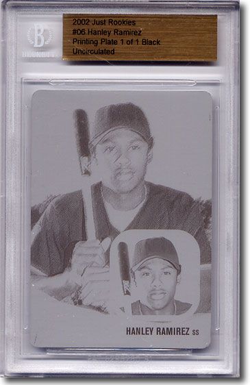 2002 HANLEY RAMIREZ Rookie Press Plate RC BGS 1/1