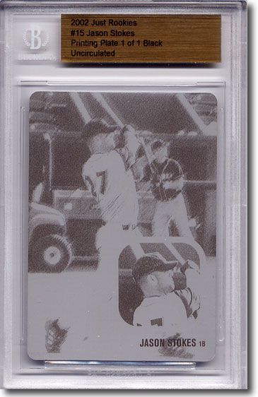 2002 Jason Stokes Rookie Press Plate RC BGS 1/1