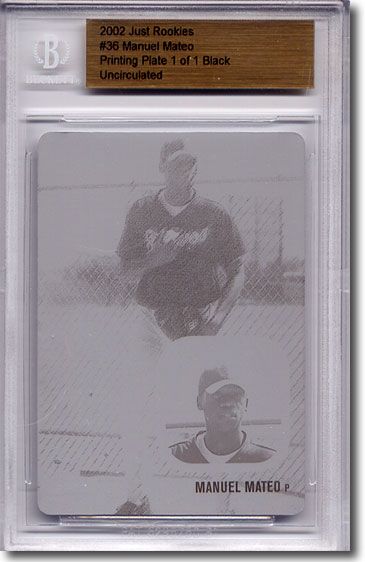 2002 Merkin Valdez Rookie Press Plate RC BGS 1/1