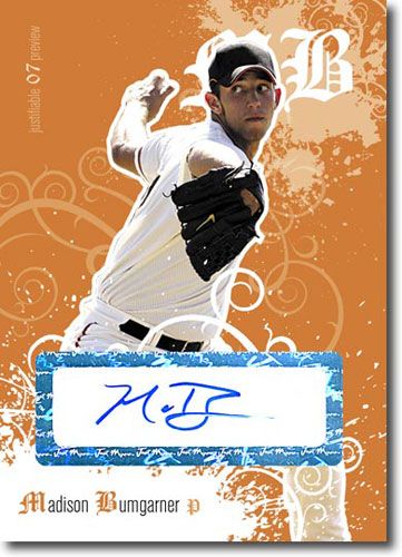 2007 MADISON BUMGARNER Rookie Autograph WHITE Auto RC Mint #/200