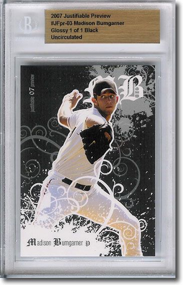 2007 MADISON BUMGARNER Rookie GLOSSY RC BGS RARE 1/1