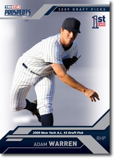 Adam Warren 2009 TriStar Rookie Mint RC