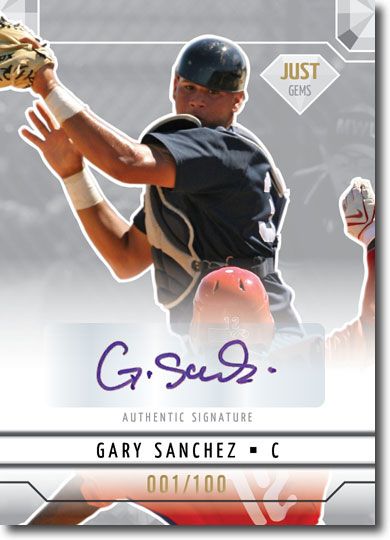 GARY SANCHEZ 2011 Just GEMS Rookie Autograph SILVER Auto RC #/100