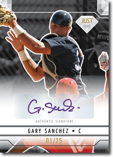 GARY SANCHEZ 2011 Just GEMS Rookie Autograph BLACK Auto RC #/25
