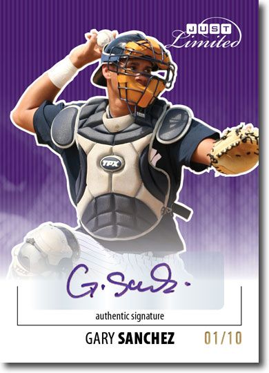GARY SANCHEZ 2011 Just LIMITED Rookie Autograph PURPLE Auto RC #/10