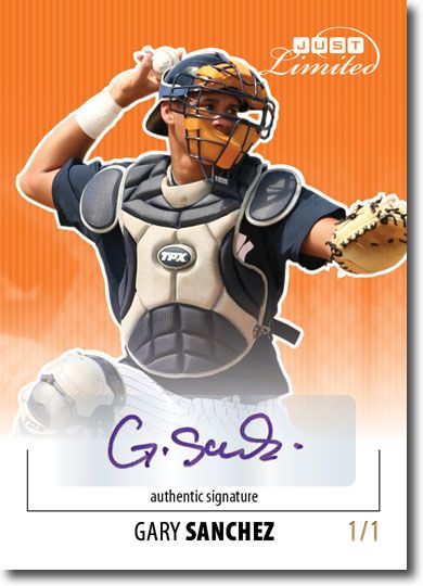 GARY SANCHEZ 2011 Just LIMITED Rookie Autograph ORANGE Auto RC 1/1