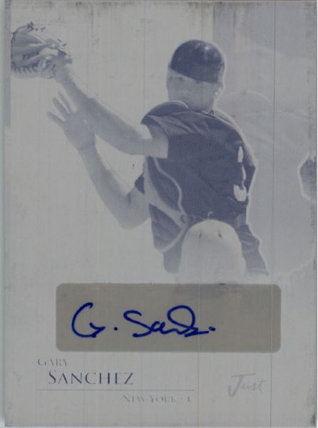 GARY SANCHEZ 2011 Just SPOTLIGHTS Autograph Rookie Auto Plate RC 1/1