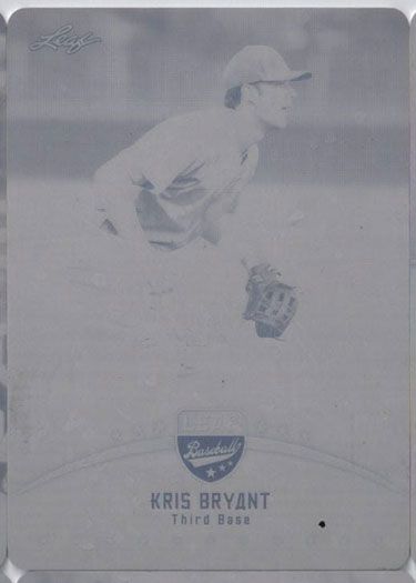 KRIS BRYANT 2014 Leaf Rookie Baseball Press Plate CUBS 1/1