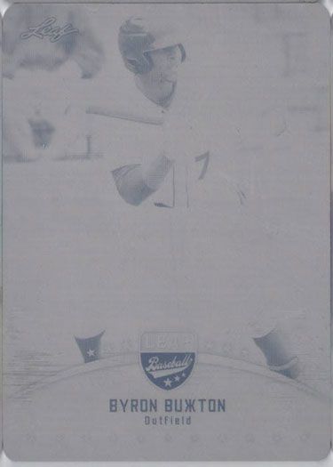 BYRON BUXTON 2014 Leaf Rookie Baseball Press Plate TWINS 1/1