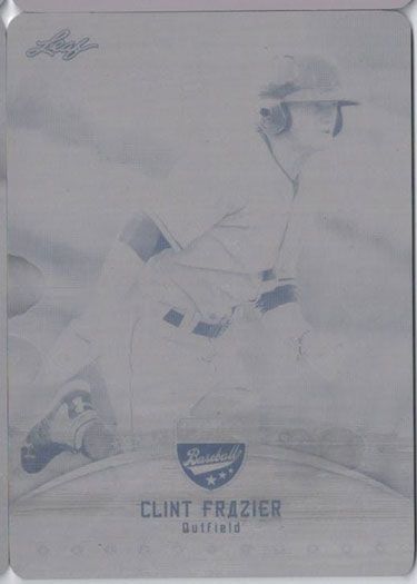 CLINT FRAZIER 2014 Leaf Rookie Baseball Press Plate INDIANS 1/1