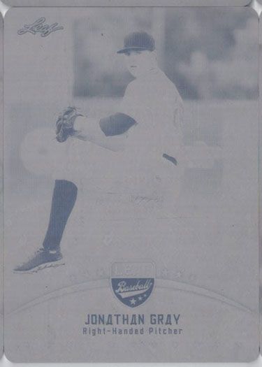 JONATHAN GRAY 2014 Leaf Rookie Baseball Press Plate ROCKIES 1/1