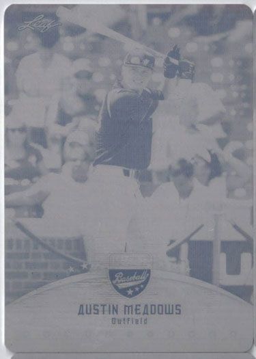 AUSTIN MEADOWS 2014 Leaf Rookie Baseball Press Plate PIRATES 1/1