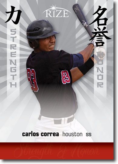 CARLOS CORREA 2012 Rize Rookie Inaugural Edition STRENGTH & HONOR RC (QTY)
