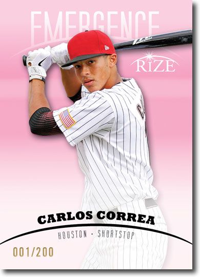 CARLOS CORREA 2012 Rize Rookie PINK Paragon EMERGENCE RC #/200