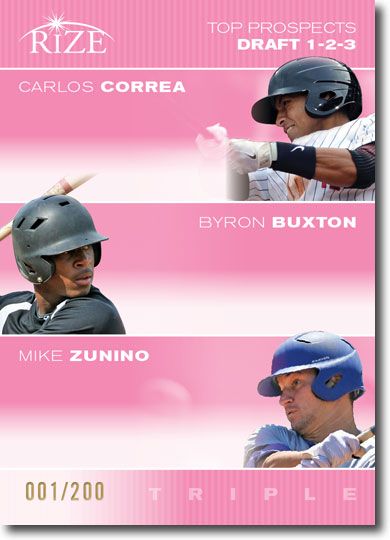 2012 Carlos CORREA * Byron BUXTON * Mike ZUNINO Rize PINK Paragon RC #/200