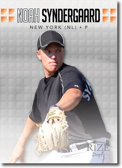 NOAH SYNDERGAARD 2013 Rize Draft Baseball Rookie Card RC
