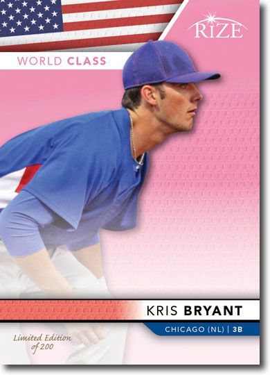 KRIS BRYANT 2013 Rize Rookie PINK Paragon WORLD CLASS RC LE/200