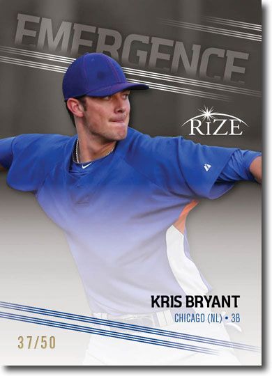 KRIS BRYANT 2013 Rize Rookie BLACK Paragon EMERGENCE RC #/50
