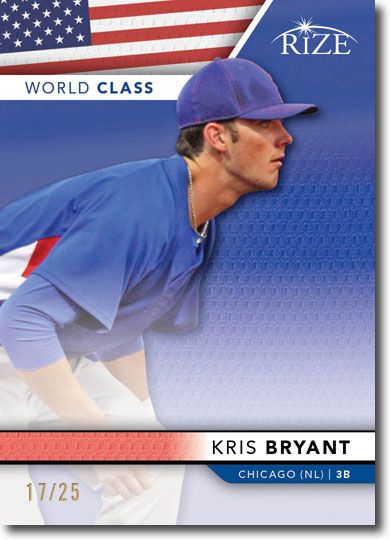 KRIS BRYANT 2013 Rize Rookie Emerald BLUE Paragon WORLD CLASS RC #/25