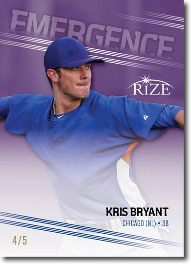 KRIS BRYANT 2013 Rize Rookie PURPLE Paragon EMERGENCE RC #/5